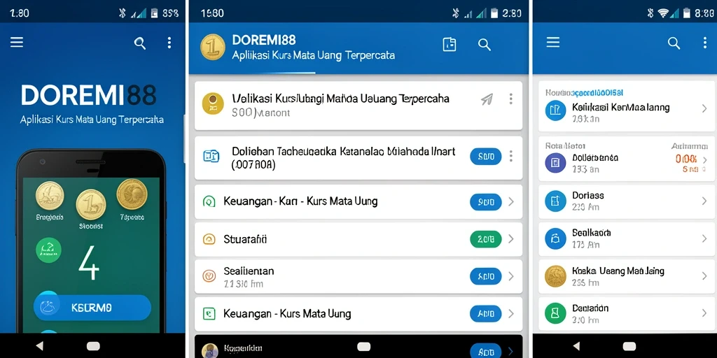 Tampilan antarmuka DOREMI88 yang sederhana dan informatif untuk Kurs Mata Uang.