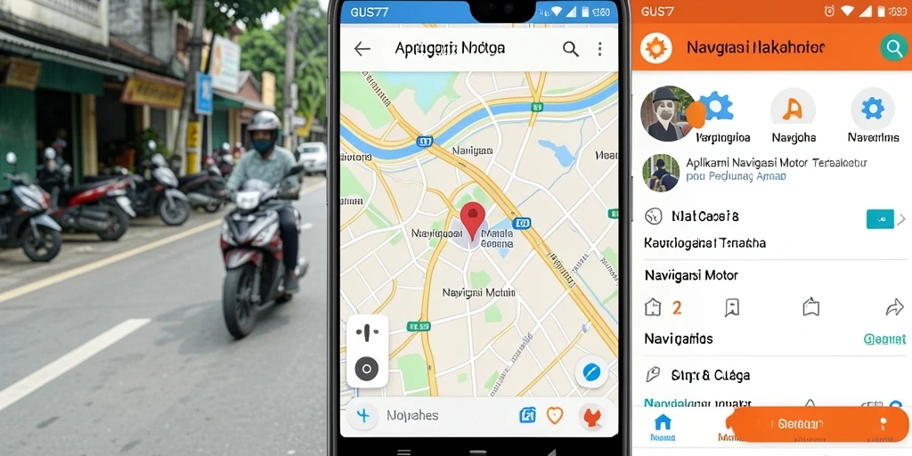Tampilan antarmuka aplikasi GUS77 yang sederhana dan informatif.