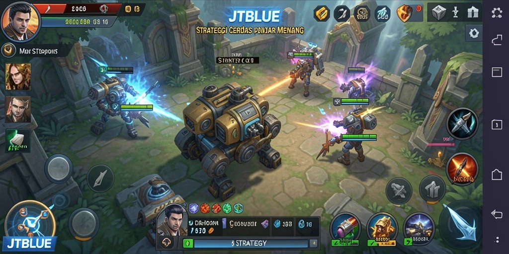 Tampilan antarmuka JTBLUE yang dinamis dan strategis.