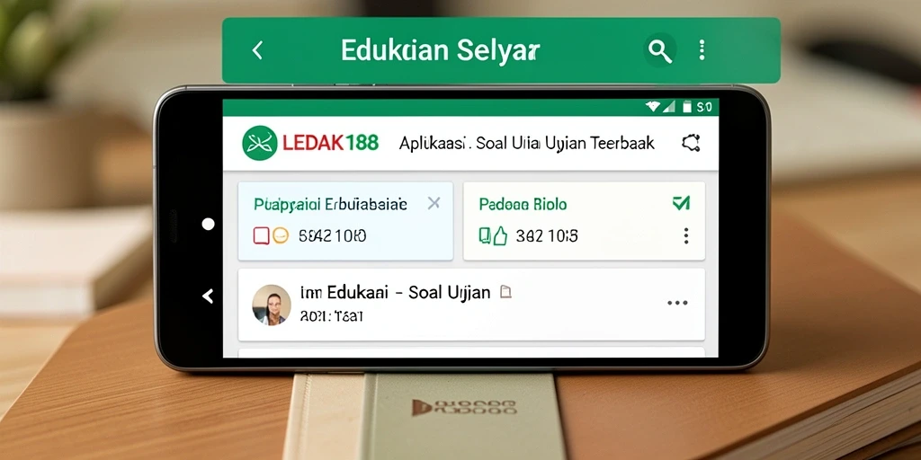 Antarmuka interaktif aplikasi Soal Ujian LEDAK188.