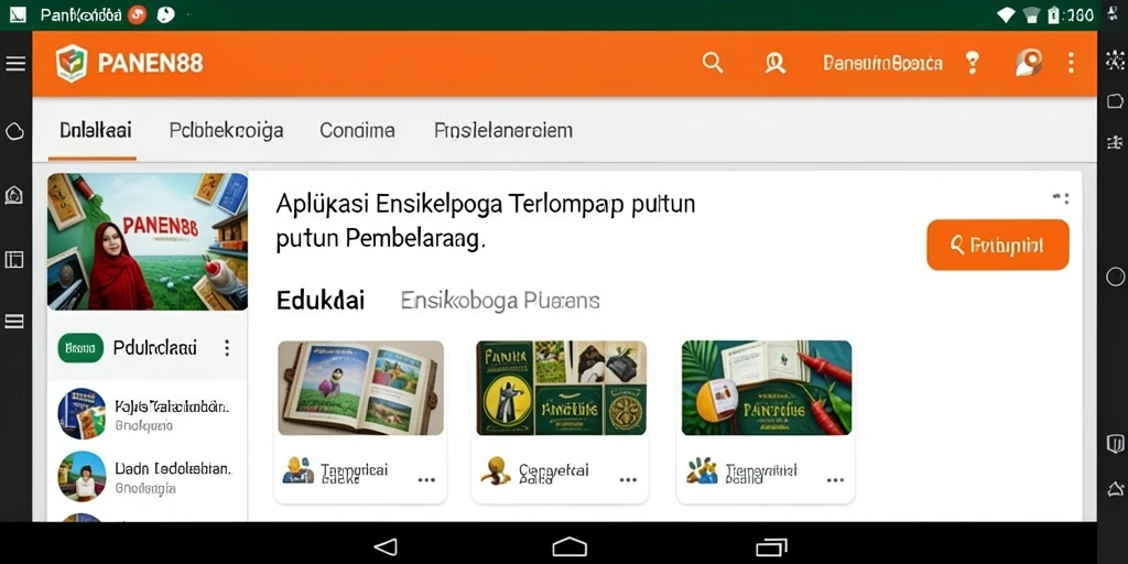 Antarmuka pengguna PANEN88 yang informatif dan mudah digunakan.