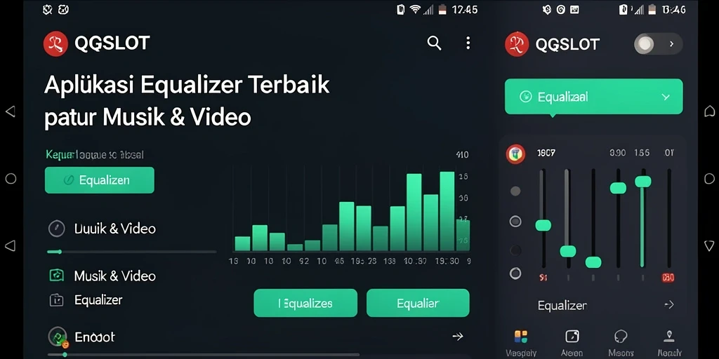 Tampilan antarmuka QQSLOT yang menarik untuk pengaturan Equalizer.